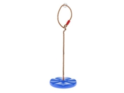 Columpio De Disco Para Árbol, Fabricado En Plástico Resistente Con Cuerda De Pe Para Niños, Juguete De Exterior, Color Azul.