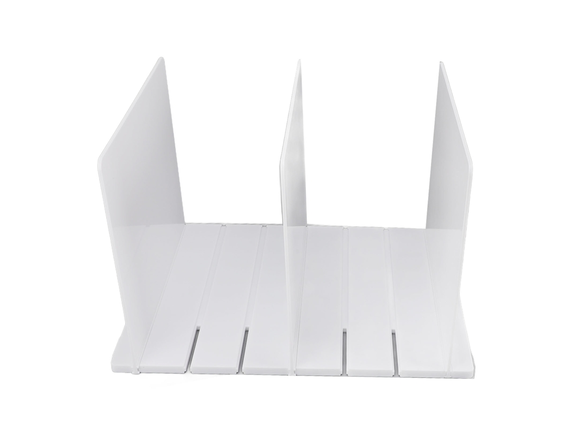 Soporte Divisor De Estantes De Plástico Moderno Para Armario, Bolsos, Libros, Utensilios, 3 Compartimentos, Fácil Montaje.