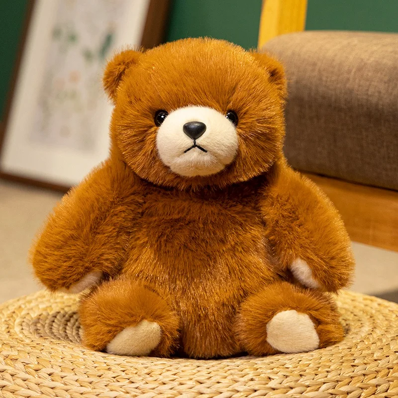 (marrom 25cm) Lindo Urso De Pelúcia Marrom, Almofada De Pelúcia Macia