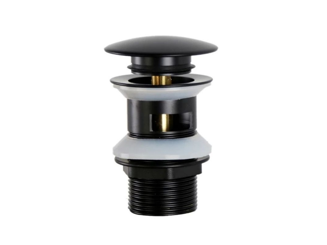 Desagüe Pop Up Para Lavabo, Válvula Automática Universal, Accesorio De Baño Negro De Latón Macizo