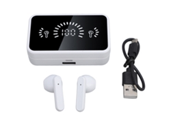 Fones De Ouvido Tradutor 144 Idiomas Bluetooth 5.4 Sem Fio Com Carregamento Para Viagem Branco