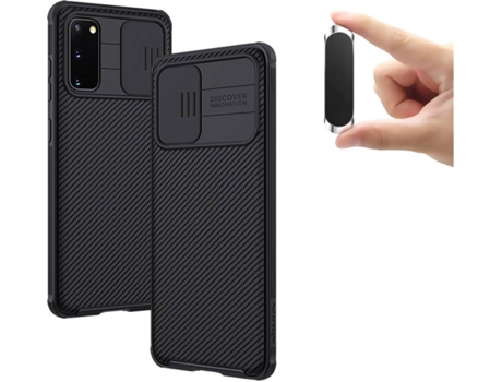 Carcasa y Soporte Samsung S20 Camshield Nillkin Negro