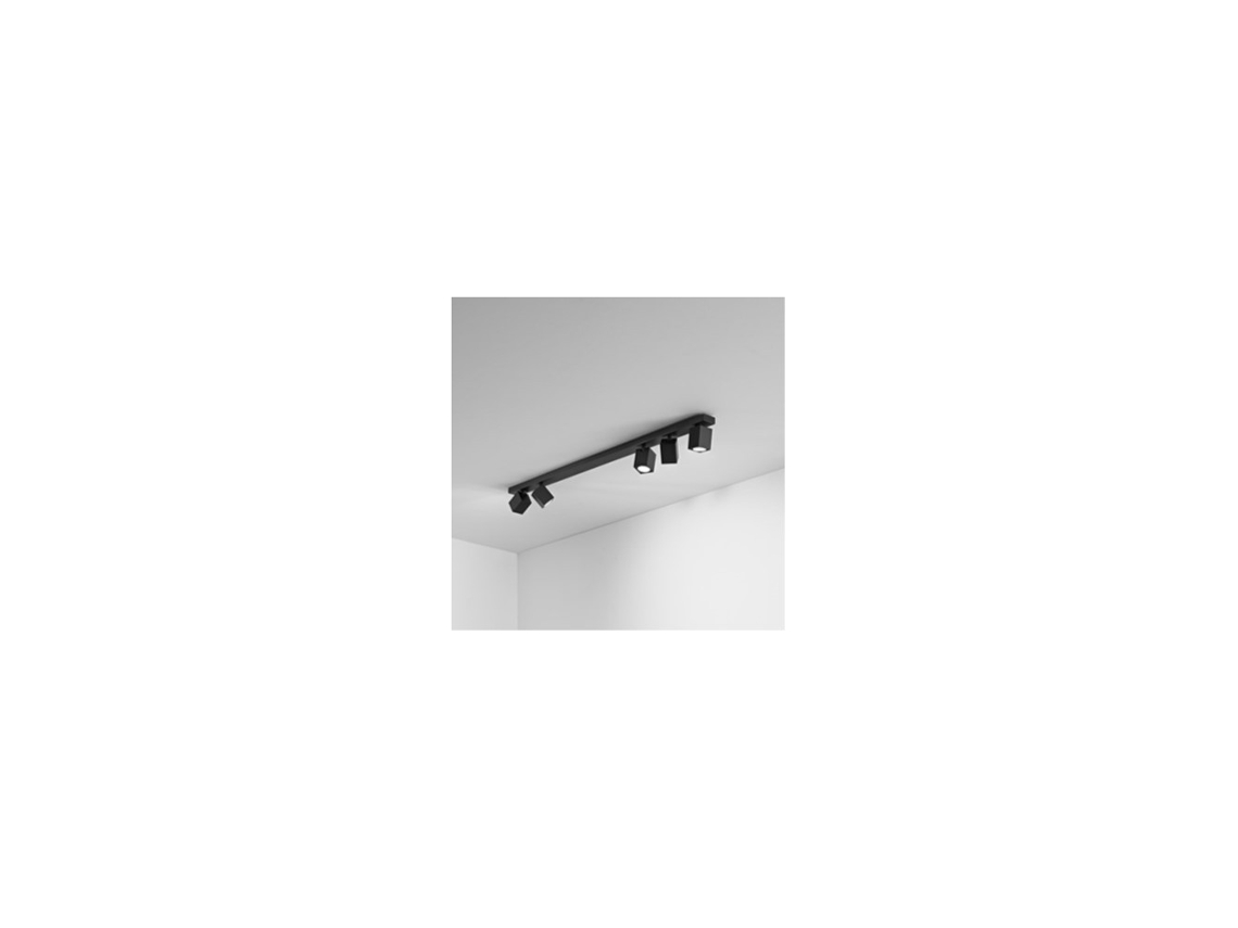 Aplique led cuadrado orientable ODDY Negro 5xGu10 PERENZ