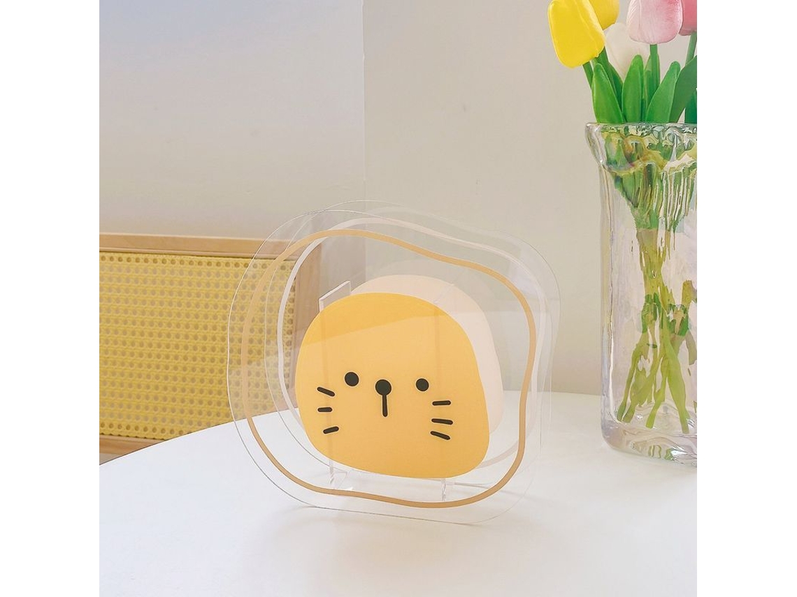 Jarrón Acrílico Transparente Con León Amarillo, Estilo Nórdico, Decoración De Mesa, Nicho, Ins