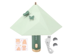 Lámpara De Mesa Led Recargable Usb Con Forma De Paraguas Y 3 Niveles De Iluminación - Protección Ocular - Verde