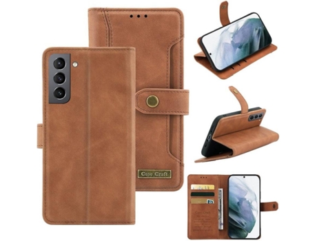 Funda Samsung Galaxy S21 5G HFS-HOUSE Cierre Magnético (Marrón)