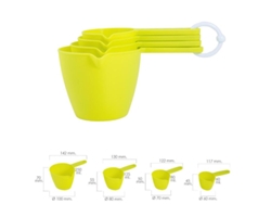 Set 4 Cacitos / Vasos Medidores 60 / 80 / 125 / 250 ml. ORYX