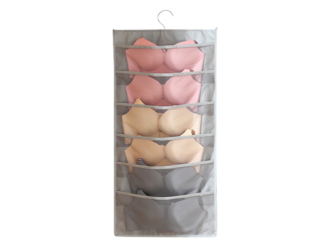 JEIIBRZUI Saco de Armazenamento Suspensa Calcinhas Meias ZEAICOS Cinzento (48x39x3cm)