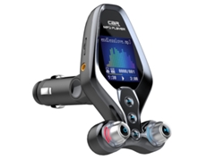 Kit de coche Bluetooth 5,0, transmisor FM manos libres, receptor de Audio AUX, reproductor de MP3 para coche QC3.0, soporte de carga rápida, reproducción de carpetas (negro) ENZONS