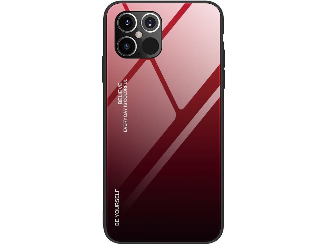 Protector de Pantalla iPhone 12 Pro Max LMOBILE Negro, Rojo