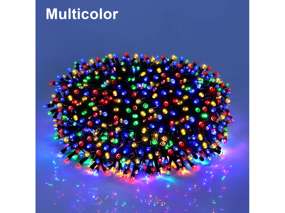 Guirnalda de luces LED impermeables con enchufe europeo Mdug (multicolor, 100 m)