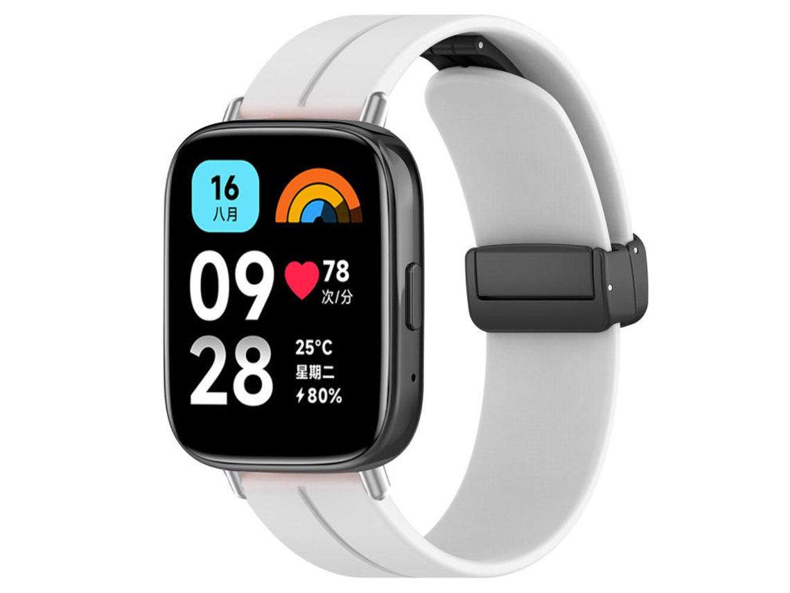 Correa de silicona para Redmi Watch 3 Active / Lite - Cabeza plana - Hebilla negra