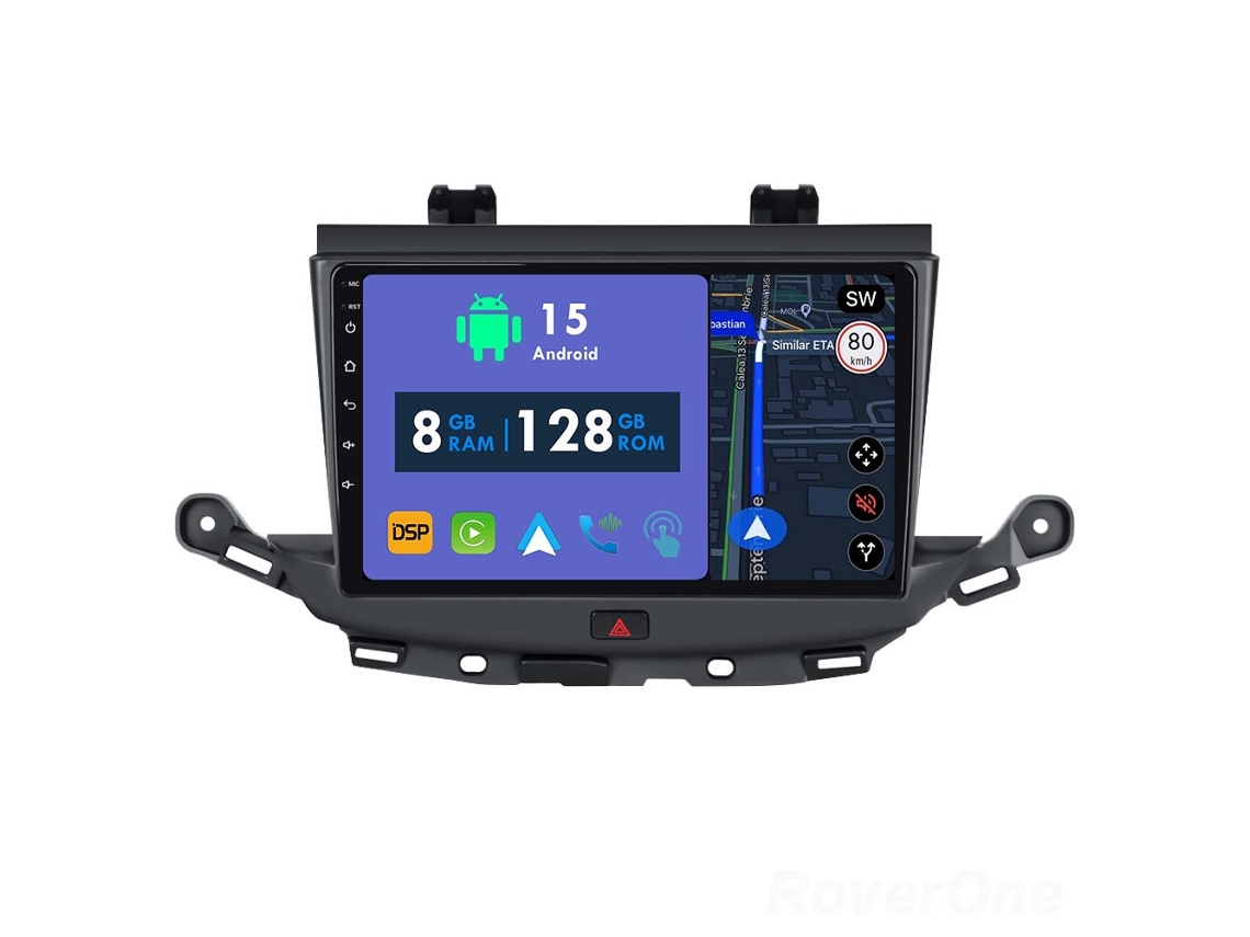 Coche Radio Android Auto Autoradio 8GB RAM 128G ROM CarPlay Navegación GPS Pantalla Táctil RoverOne para Opel GrandLand X 2017 - 2023 Astra K 2015 - 2021 