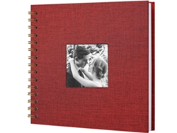 Álbum de fotos DIY de 25 cm, papel kraft rígido para cumpleaños y bodas (40 hojas/rojo) Gertiz