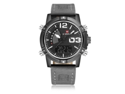 Reloj De Pulsera Deportivo De Negocios Para Hombre Naviforce Con Doble Movimiento, Resistente Al Agua Y Correa De Pu.