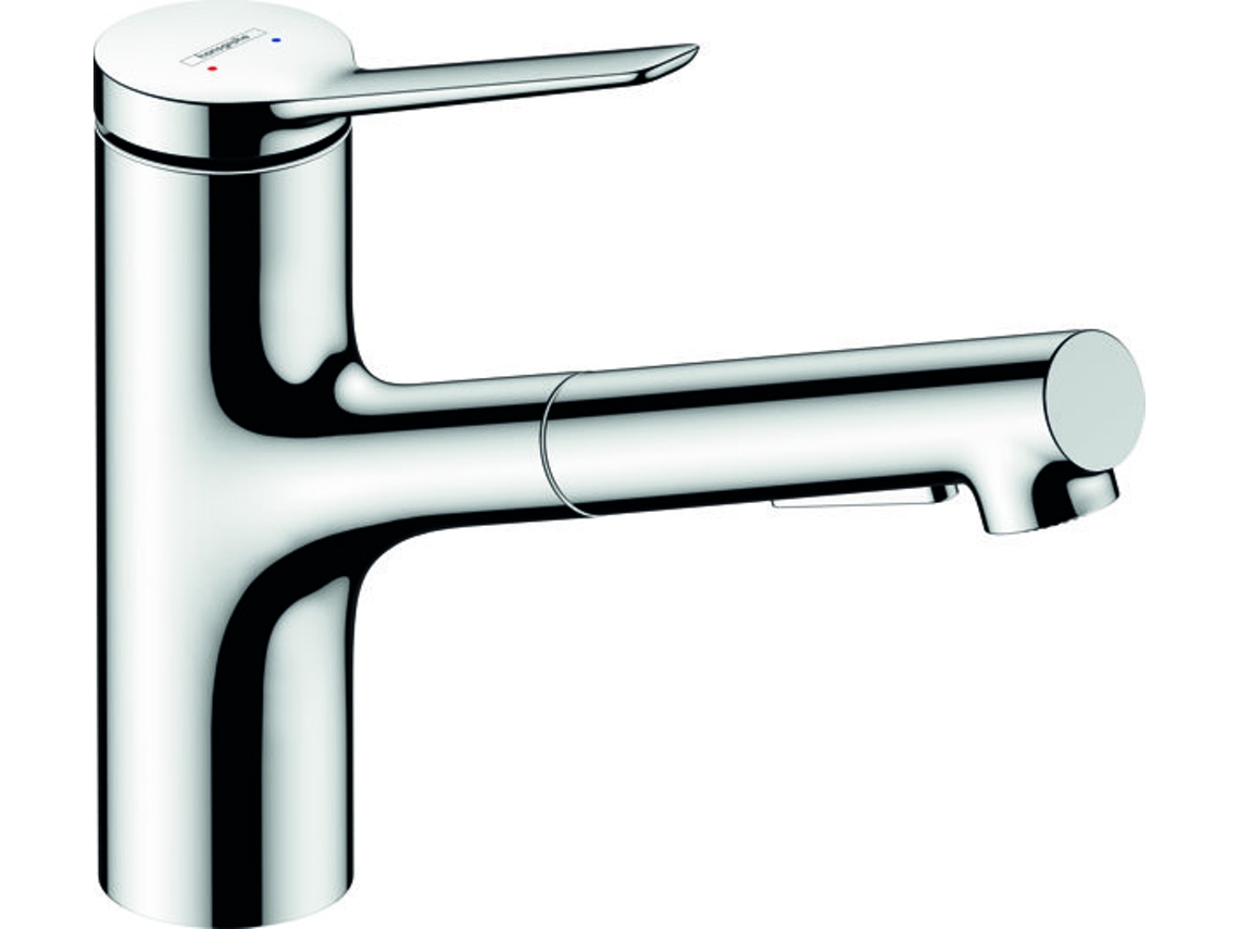 HANSGROHE Zesis M33 Monomando de cocina ComfortZone 150, Eco, ducha extraíble, 2 tipos de chorro, cromo, proyección 220 mm, 74810000,