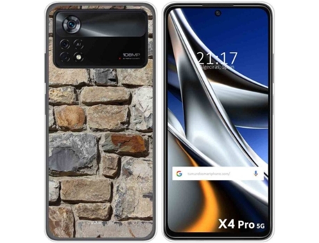 Carcasa para Xiaomi Poco X4 Pro 5G TUMUNDOSMARTPHONE Dibujos Ladrillo 03 Multicolor