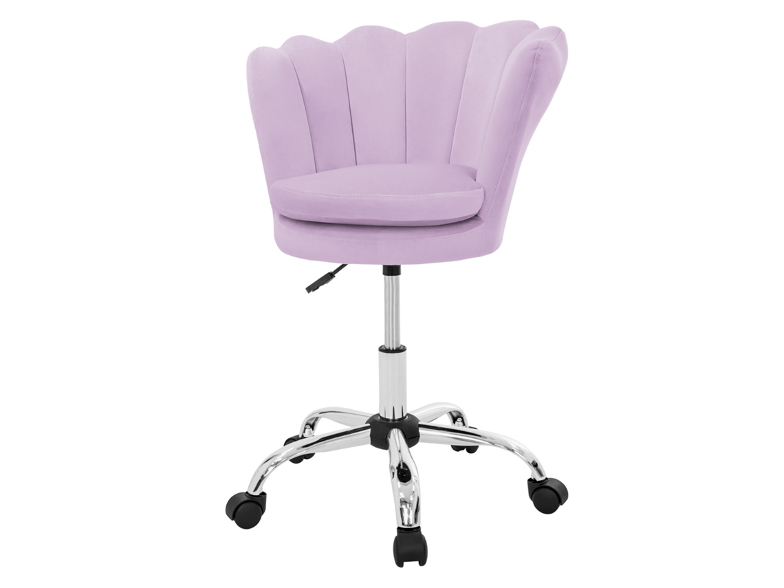 Silla de oficina asiento de terciopelo sillón moderno purpura