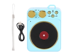 Altavoz Retro Bluetooth 5.0 De 3,7 V Con Transmisión De Voz, Mp3/tarjeta Tf, Portátil - Azul