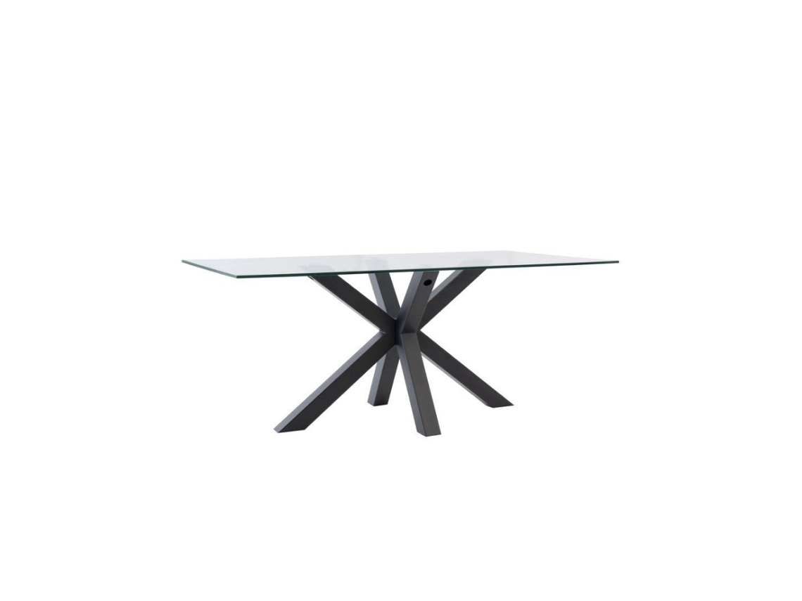 Mueble de Apoyo DUDECOR (Negro - Acero Epóxi - 180x100x75 cm)