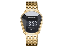 Reloj Táctil Para Hombre (correa De Acero Dorado Y Negro)