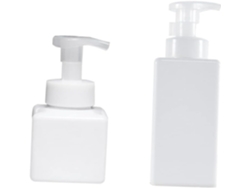 Juego de 2 botellas dispensadoras de espuma recargables para líquidos, bombas de espuma reutilizables.