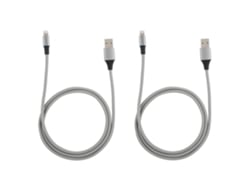 2 Piezas 6 Conjuntos De Cable De Carga De Datos Tpe De Núcleo De Cobre Sin Oxígeno Con Luz Led Para Iphone Gris