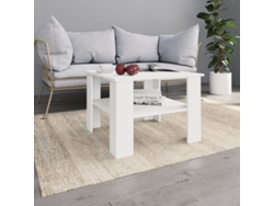 Mesa de centro 60x60x42 cm madera contrachapada blanca