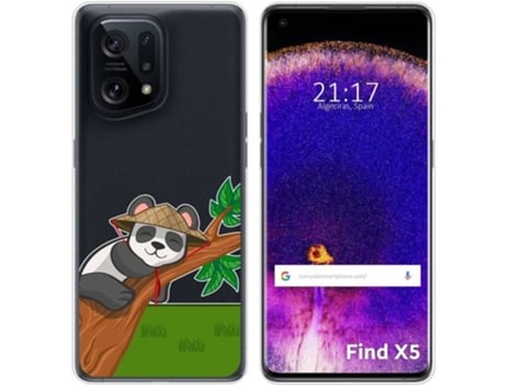 Carcasa para Oppo Find X5 5G TUMUNDOSMARTPHONE Dibujos Transparente Panda Multicolor