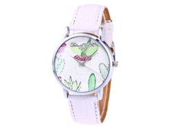 Reloj De Pulsera Unisex De Piel, Estilo Moderno, Esfera Redonda, Cuarzo Blanco.