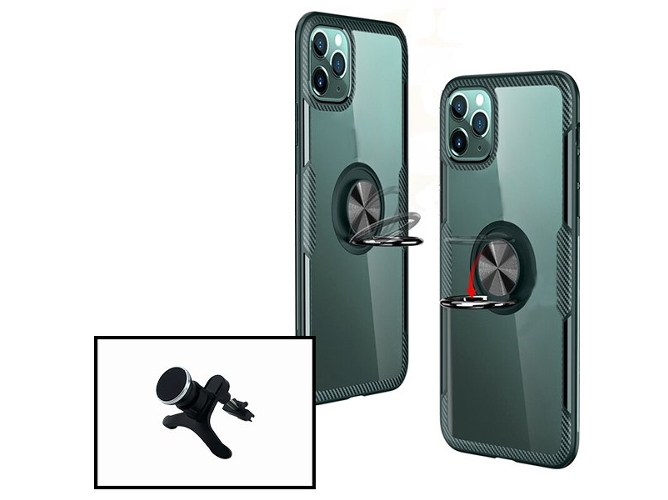 Kit Funda y Soporte Magnético Coche iPhone SE New 2020 3x1 Clear Armor