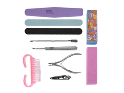 10 Piezas Set Herramientas Manicura Pedicura Profesional Lijas Esponjas Buffer Pulidor Uñas Arte