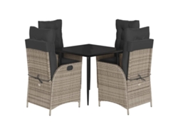 Maison Exclusive - Set Comedor De Jardín 5 Piezas Con Cojines Ratán Sintético Gris