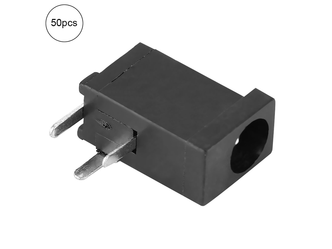 50 Conectores Cilíndricos De Cc De 3,5*1,3 Mm, 30 V/0,5 A Para Placas De Circuito Impreso.