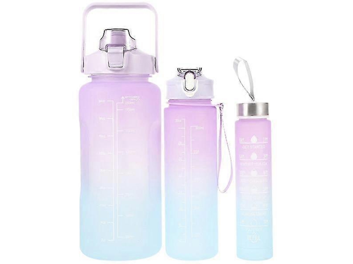 3 botellas de agua Rosewell para entrenar, gimnasio y deportes (2 l, 900 ml, 300 ml)