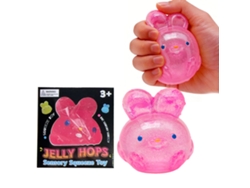 Juguete blando Pink Jelly Bunny de TPR para aliviar el estrés en los niños.