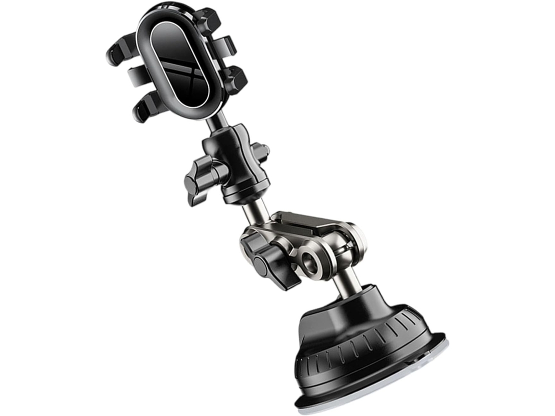 Soporte Giratorio Para Teléfono De Coche Con Base De Aluminio Para Salpicadero Y Parabrisas.
