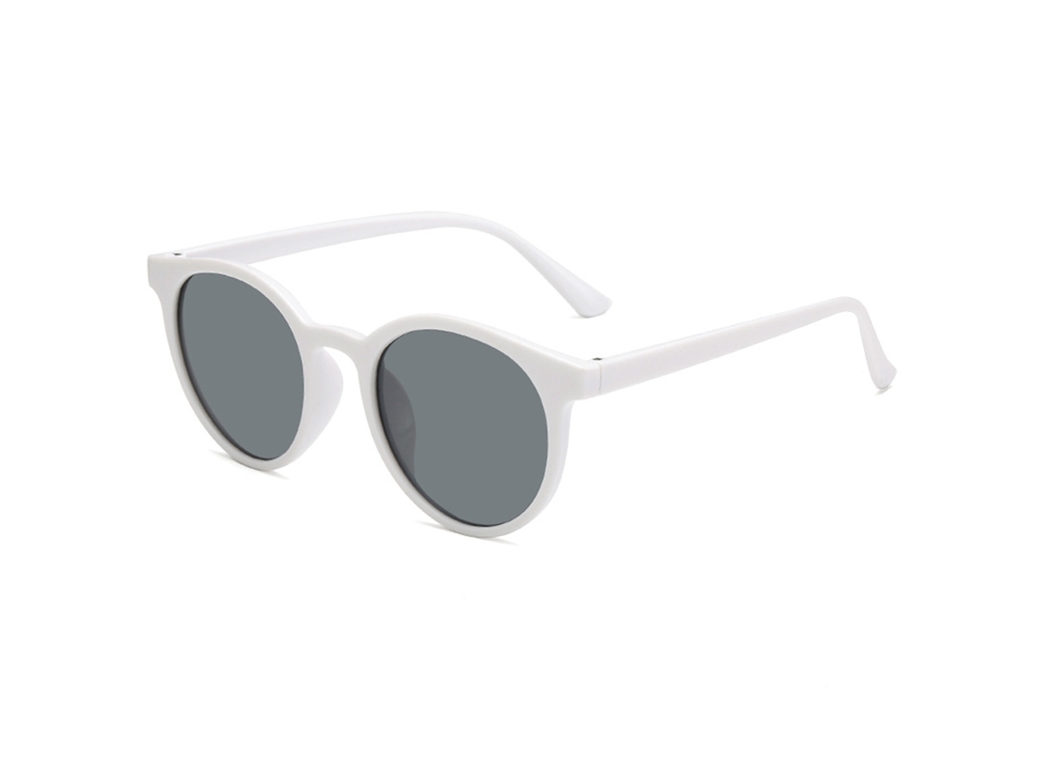 Gafas De Sol Redondas Vintage, Protección Uv, Unisex, Estilo Clásico, Blancas.
