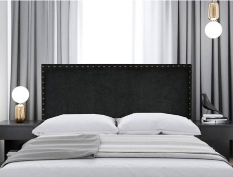 Cabecero DECORQUALITY Madrid (Negro - Tejido Antimanchas - 105 x 125 cm)