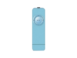 Mini reproductor MP3 portátil recargable y elegante, reproductor de música para el hogar, color azul