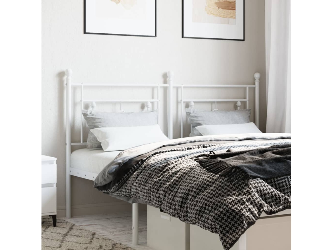 Cabecero De Metal Blanco 160 Cm