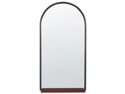 Espejo BELIANI Domme de MDF, Metal Plateado 40x2x67