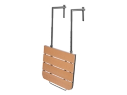 Mesa colgante para porche Succebuy de 25 x 24 pulgadas, mesa de bar para exteriores con pasamanos ajustable