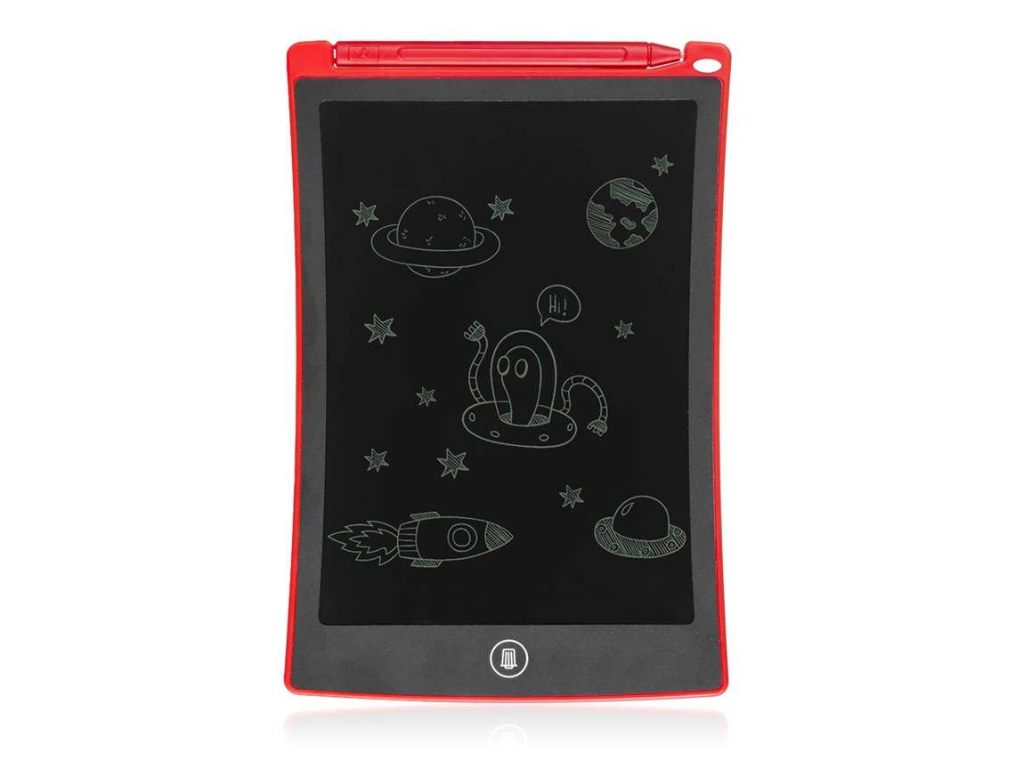 Tableta de escritura LCD portátil de 8,5 pulgadas, 14 x 0,6 x 22 cm, color rojo