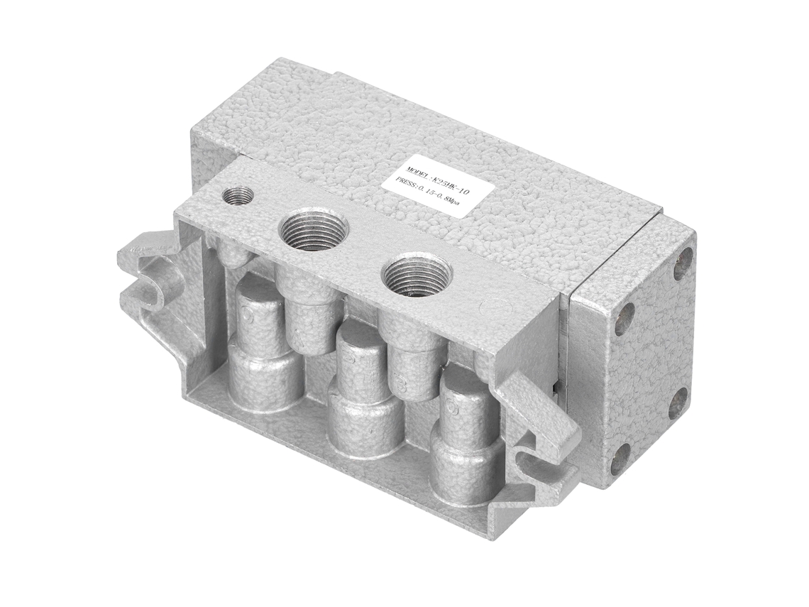 Válvula Solenoide Neumática De 2 Posiciones Y 5 Vías Con Control Simple G3/8 K25hk-10ac 110v