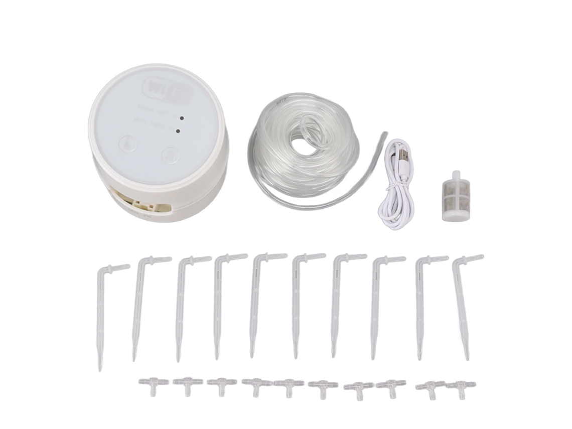 Sistema De Riego Automático Para Plantas En Maceta - Kit De Riego Por Goteo Wifi Para 10 Plantas