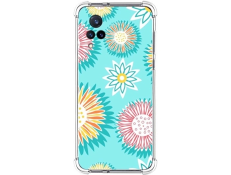 Carcasa Vivo V21 5G TUMUNDOSMARTPHONE Dibujos Antigolpes Flores 05 Multicolor