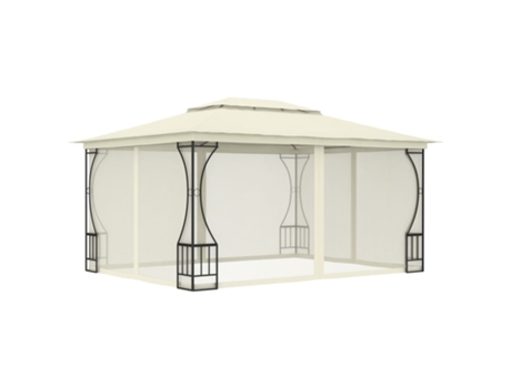 MAISON EXCLUSIVE Cenador con redes color crema 300x400x265 cm