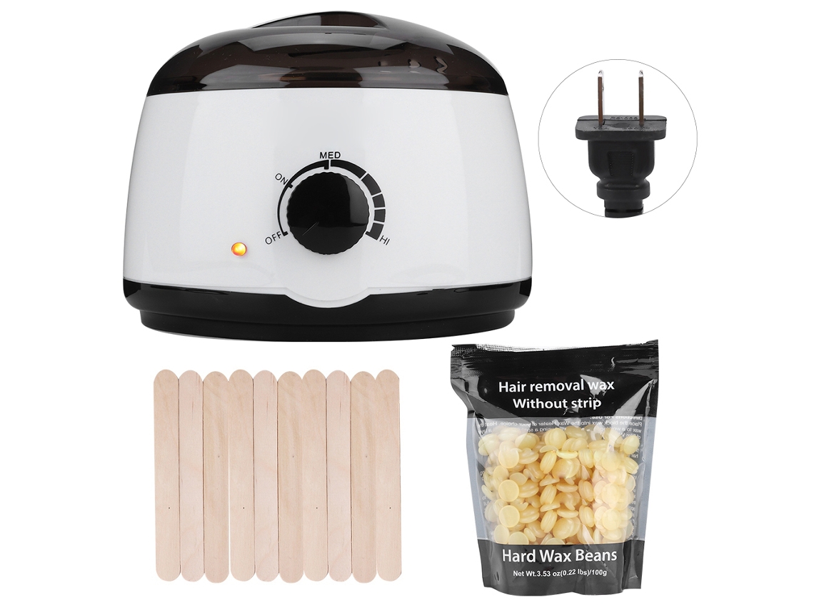 Kit de depilación con cera caliente y máquina