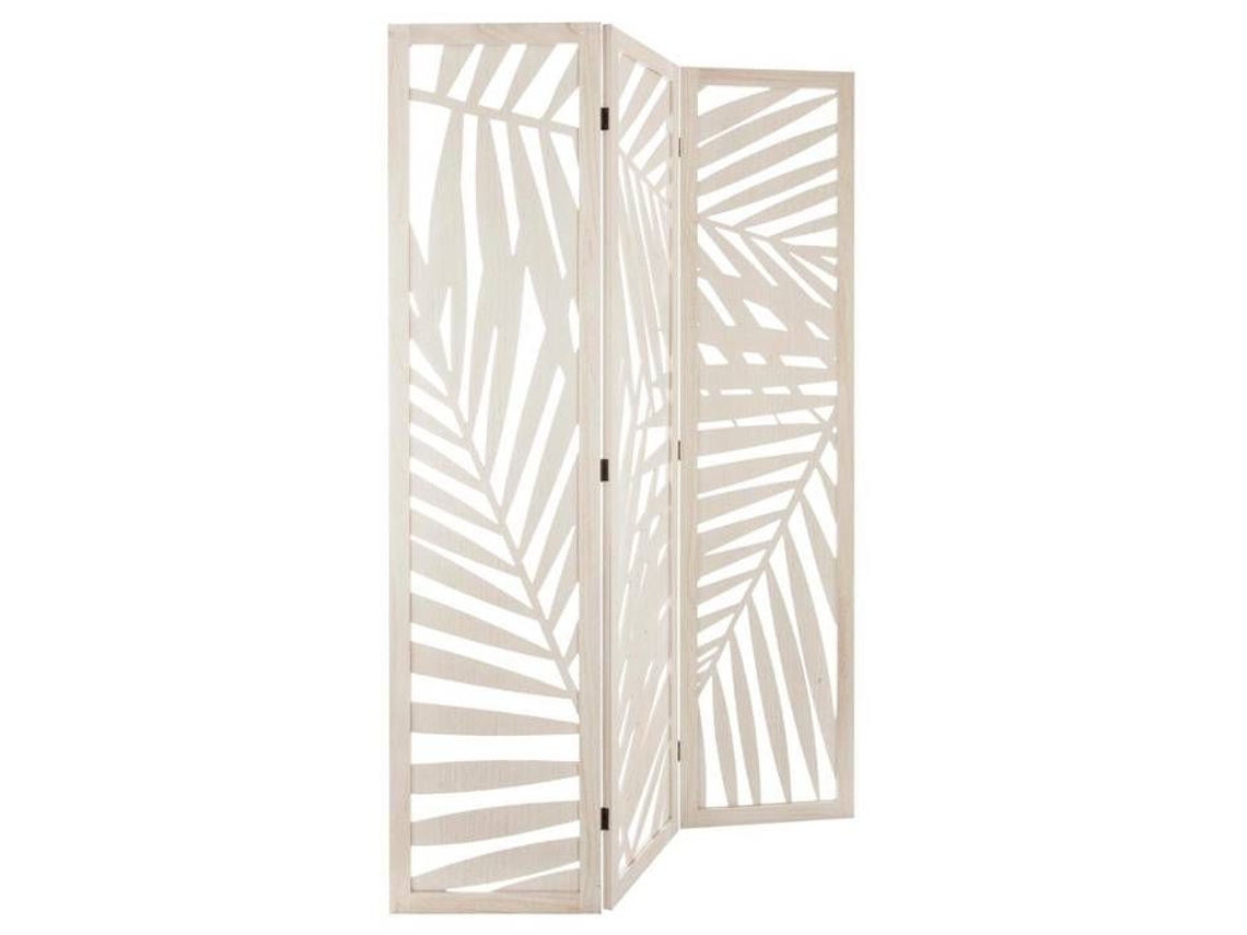 Paravent Feuille Madera Blanco H170 Cm Blanco Atmosphera Diseñador de Interiores